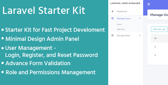 Download Laravel Admin Starter Kit – User Manager, Role, Permission Nulled 