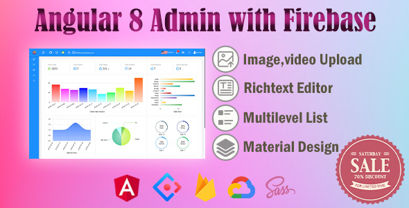 Download Bule| Angular 8 Admin Backend /with Firebase/Material Design Nulled 