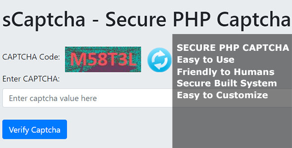 Download sCaptcha – Secure PHP Captcha Nulled 