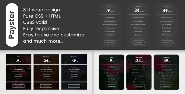 Download Payster – Ultimate pricing tables Nulled 