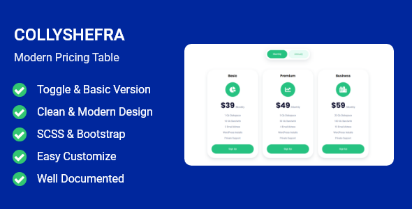 Download Collyshefra – Responsive Modern Pricing Table Nulled 