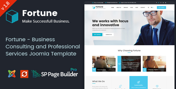 Download Fortune – Business Consulting and Professional Services Joomla Theme Nulled 