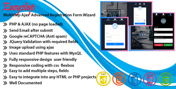 Download EasyStep – Multistep Ajax Advanced Registration Form Wizard Nulled 