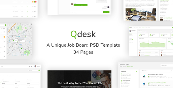 Download Qdesk – A Unique Job Board HTML 5 Template Nulled 