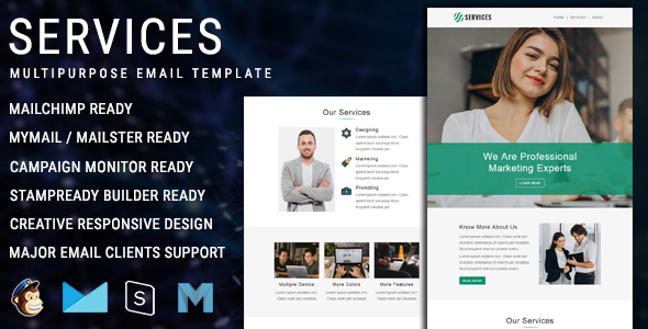 Download Services – Multipurpose Responsive Email Template Nulled 