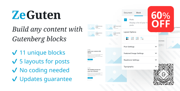 Download ZeGuten — Blocks for Gutenberg Nulled 