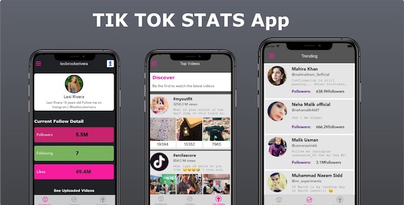 Download TOK Stats – iOS App for TikTok Trending Video – Track Followers, Top Video Nulled 