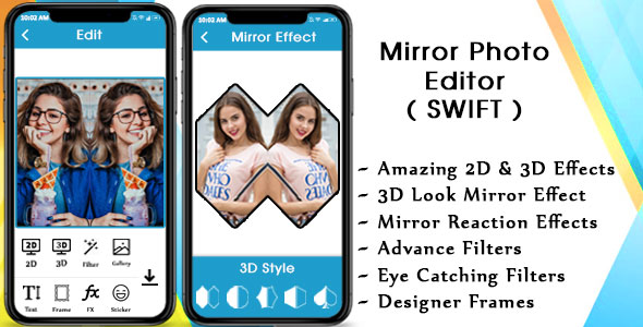 Download Mirror Photo – 3D MirrorPic Editor IOS (Swift) Nulled 