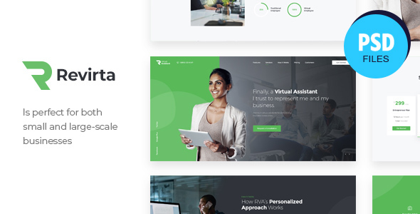 Download Revirta | Personal Virtual Assistant & Secretary PSD Template Nulled 
