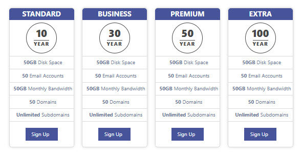Download Multi Color Pricing Table Nulled 