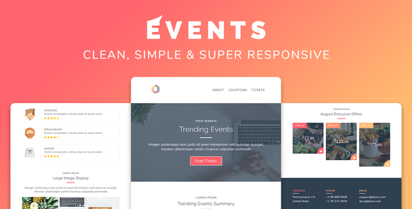 Download Events Responsive Multipurpose Email Template Nulled 
