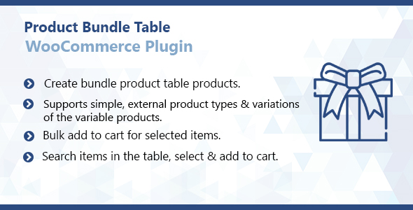 Download WooCommerce Product Bundle Table Plugin Nulled 