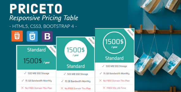 Download Priceto – Responsive Pricing Tables Nulled 
