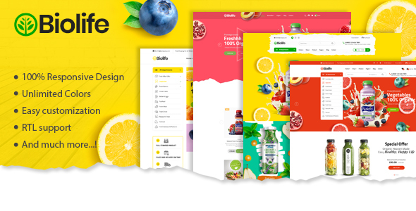 Download Biolife – Organic Food Magento 2 Theme | RTL Supported Nulled 