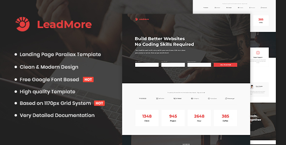 Download LeadMore – HTML5 Landing Page Nulled 