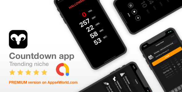 Download Countdown – iOS trending app – AdMob Ads support Nulled 