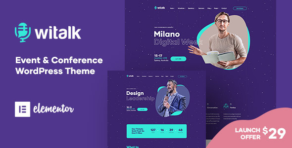 Download WiTalk – Event & Conference WordPress Theme Nulled 