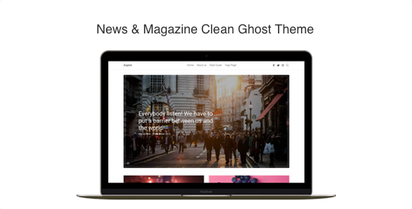 Download Aspire – News & Magazine Clean Ghost CMS Theme Nulled 