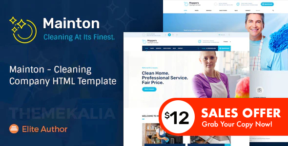 Download Mainton – Cleaning Company HTML Template Nulled 