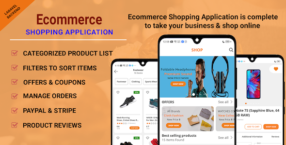 Download Ecommerce Shopping App – Take Your Shop Online With Android Application Nulled 