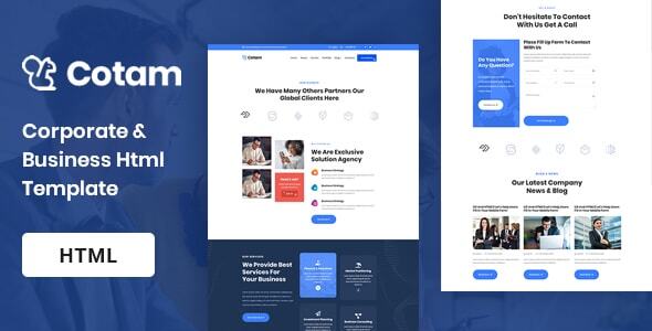Download Cotam – Modern Business HTML5 Template Nulled 