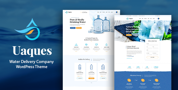 Download Uaques – Drinking Water Delivery WordPress Theme Nulled 