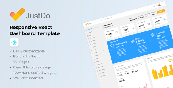 Download JustDo – React Responsive Admin Template Nulled 