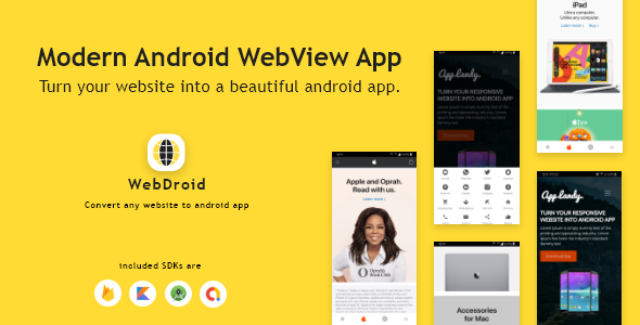 Download WebDroid – Convert Website to Modern Android App Nulled 