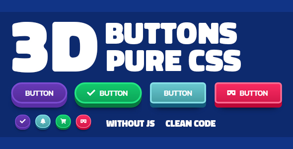 Download 3D Buttons – Pure CSS Nulled 