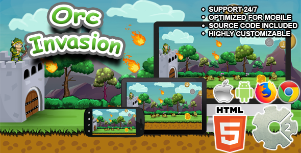 Download Orc Invasion – ( Archery Game / HTML5 ) Nulled 