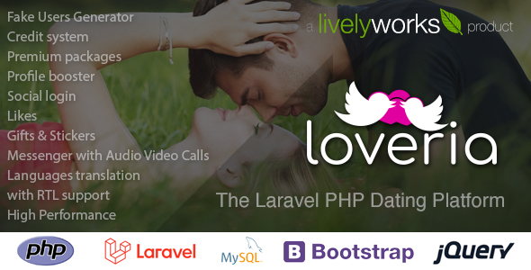 Download Loveria – The Laravel PHP Dating Platform | Script Nulled 