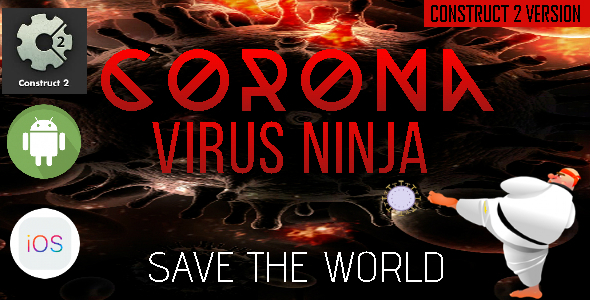 Download CoronaVirus Ninja Construct 2 CAPX Game Nulled 