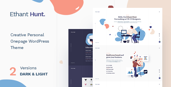 Download Ethant Hunt – Personal Onepage WordPress Theme Nulled 