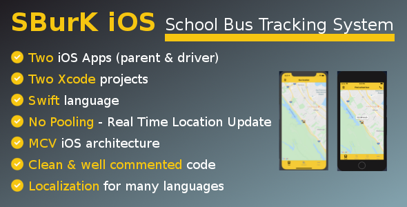 Download SBurK iOS – School Bus Tracker iOS apps – Two iOS Apps for parents and drivers Nulled 