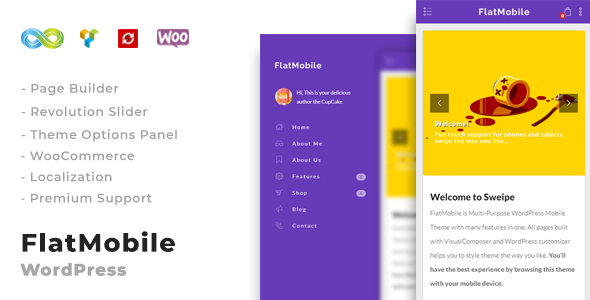 Download FlatMobile – Responsive WordPress Mobile Theme Nulled 