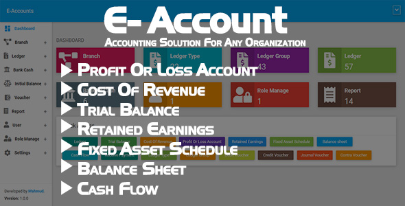 Download E-Account – Accounting Solution for any Organization Nulled 