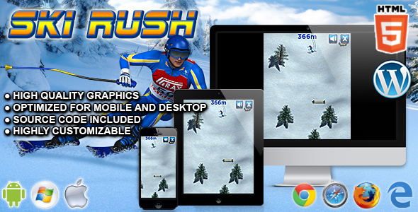 Download Ski Rush – HTML5 Sport Game Nulled 