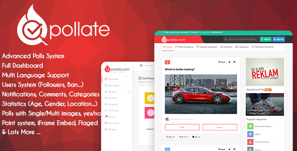 Download Pollate – Polls and Social Script Nulled 