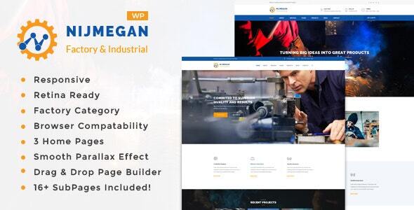 Download Nijmegan – Factory and Industrial Business WordPress Theme Nulled 