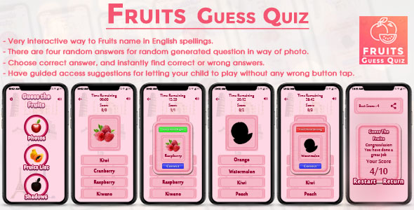 Download Fruits Quiz Guess IOS (SWIFT) Nulled 