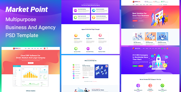 Download MarketPoint – Multipurpose  Business And Agency  PSD Template Nulled 