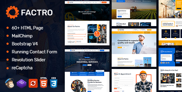 Download Factro : Industrial Multipurpose HTML Template Nulled 