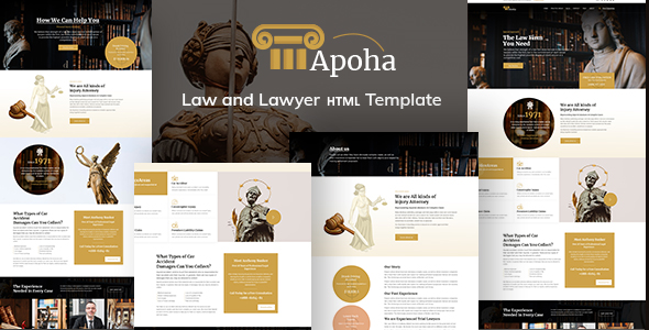 Download Apoha – Law and Lawyer HTML Template Nulled 