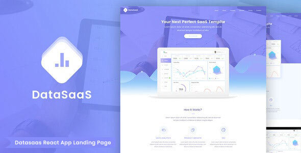 Download Datasaas React Apps Landing Template Nulled 