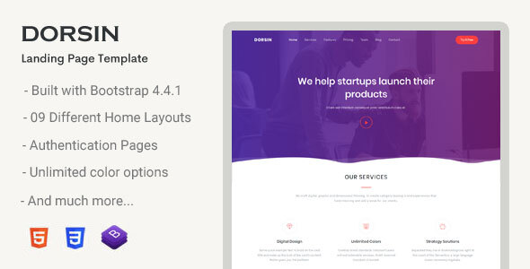 Download Dorsin – Landing Page Template Nulled 