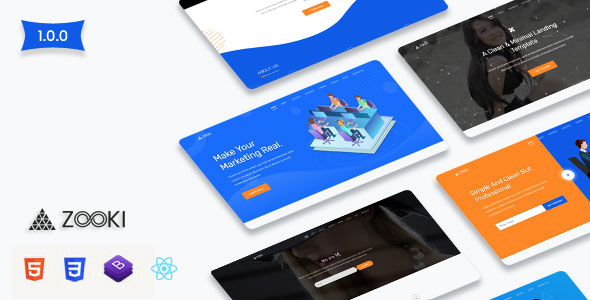 Download Zooki – ReactJs Landing Page Template Nulled 