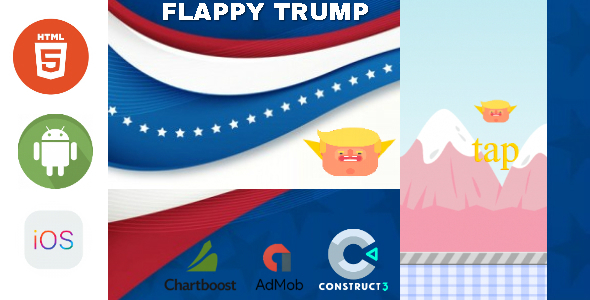 Download Flappy Trump HTML5 Game Nulled 