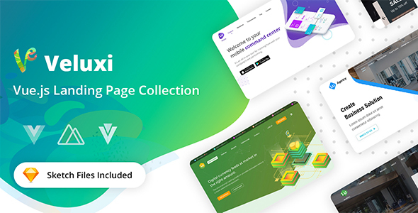 Download Veluxi – Vue JS Landing Page Collection Nulled 