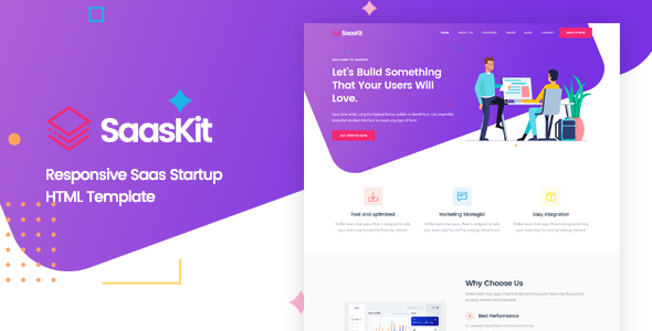 Download SaasKit – Saas Startup HTML Template Nulled 