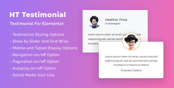 Download HT Testimonial For Elementor Nulled 